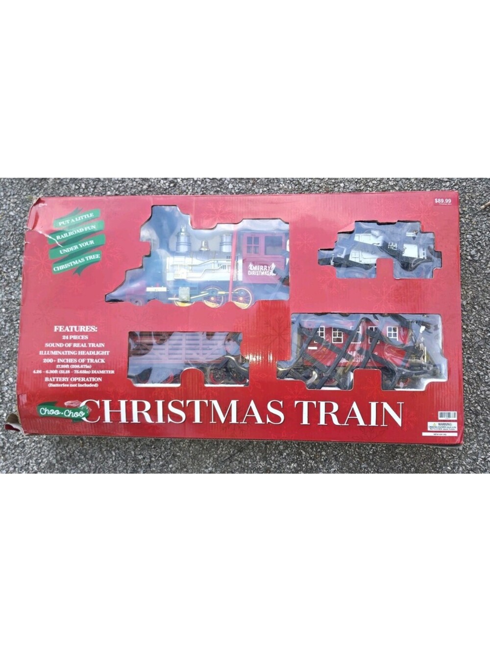 Choo-Choo Christmas Large 24 Piece Train Set with Sounds and Lights